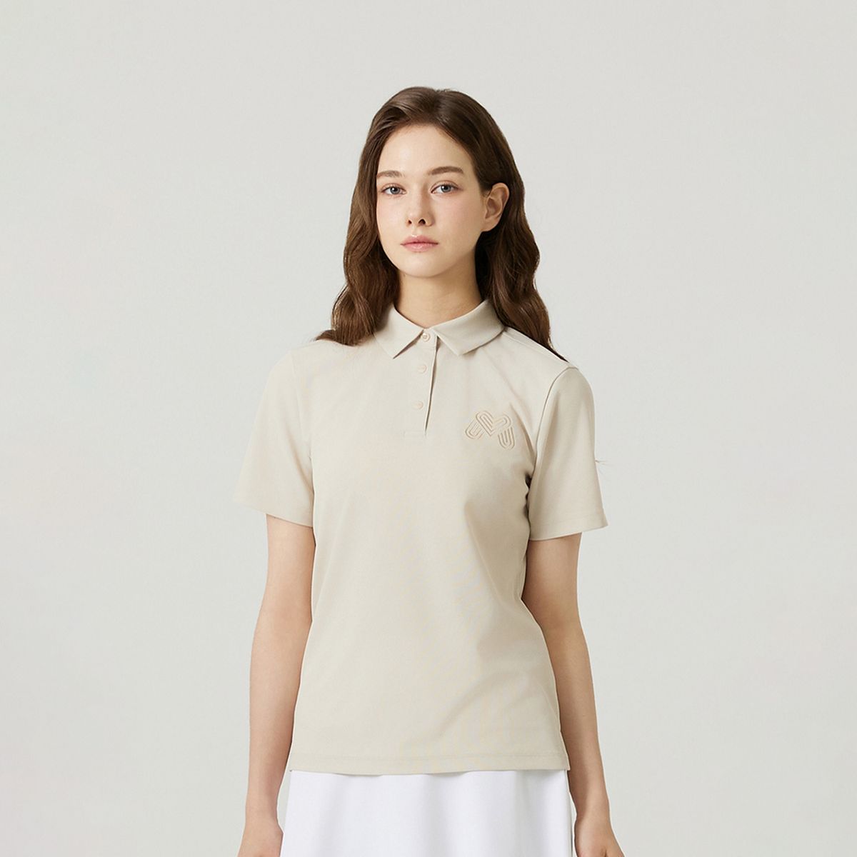 마틴골프(MARTINE GOLF) Big M Basic Fit Half Sleeve T-shirts_L/BEIGE