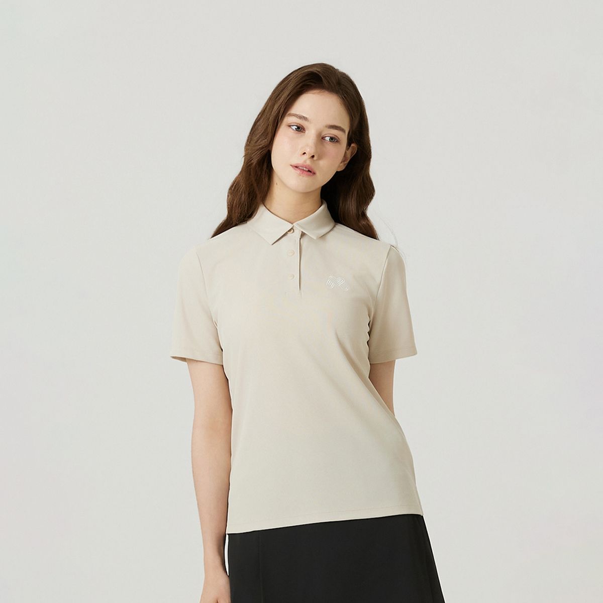 마틴골프(MARTINE GOLF) M Basic Fit Half Sleeve T-shirts_L/BEIGE