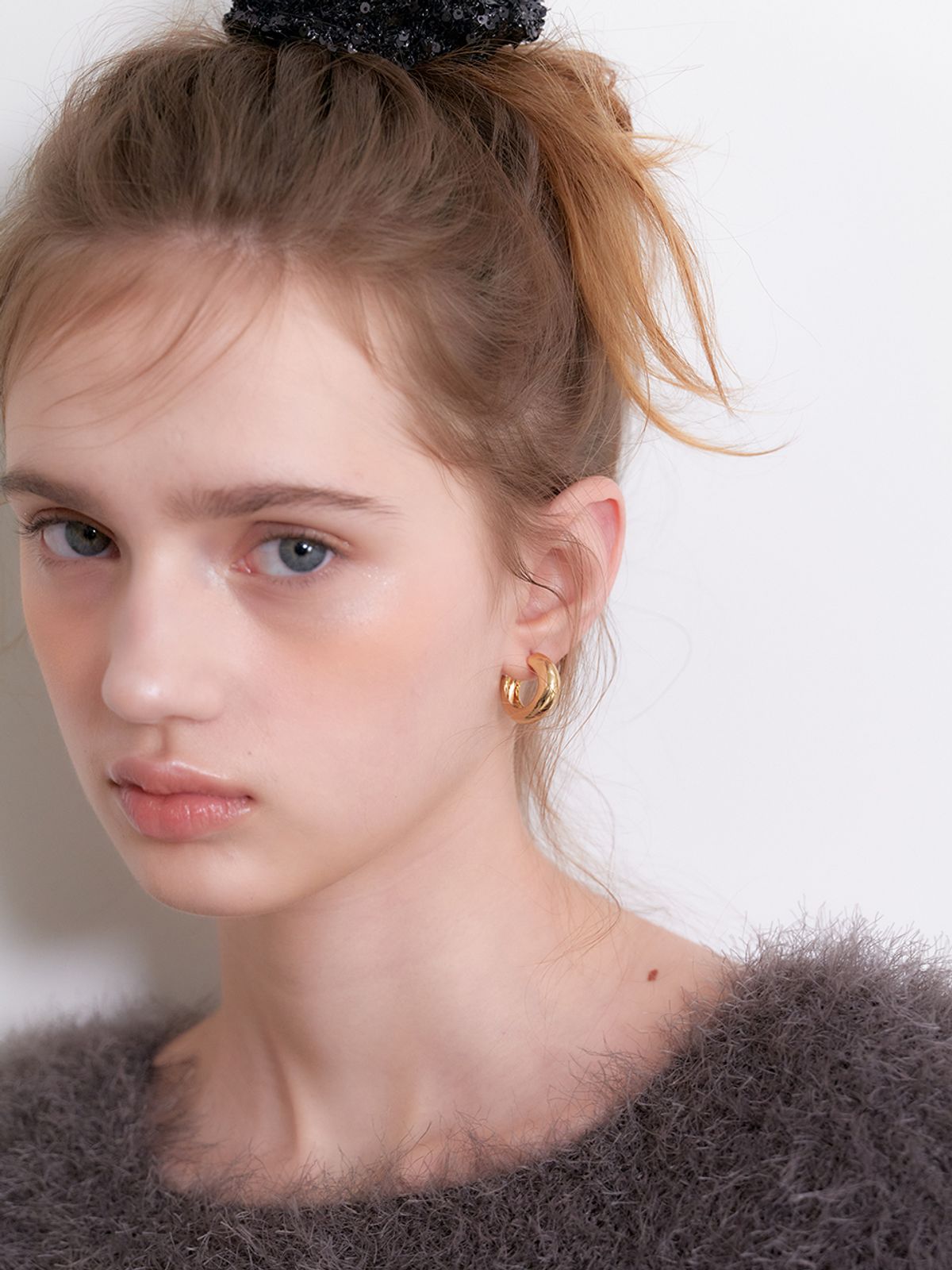 오블라(OVLA) watery bold earring_2color JE058