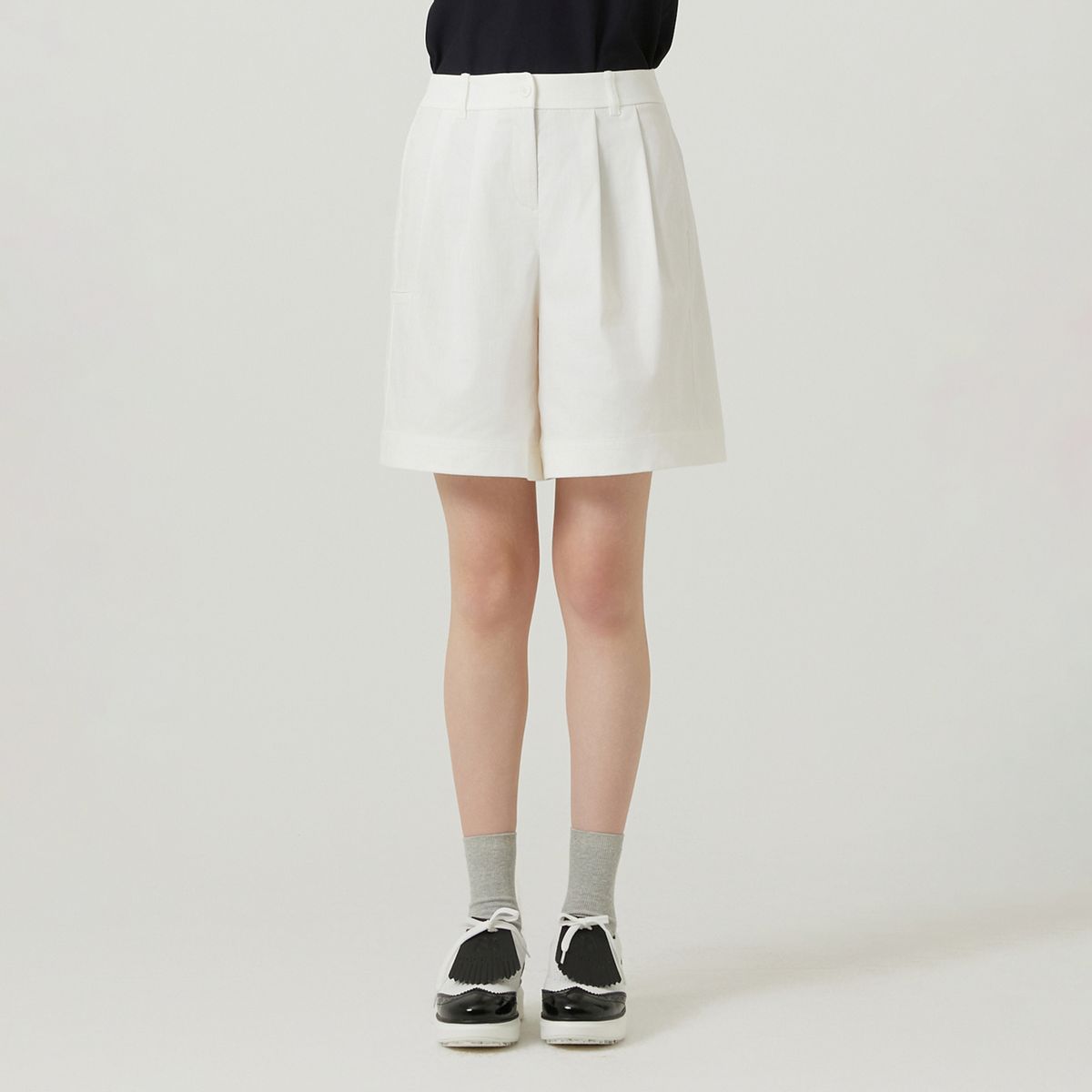 마틴골프(MARTINE GOLF) Linen Bermuda Pants_OFF-WHITE