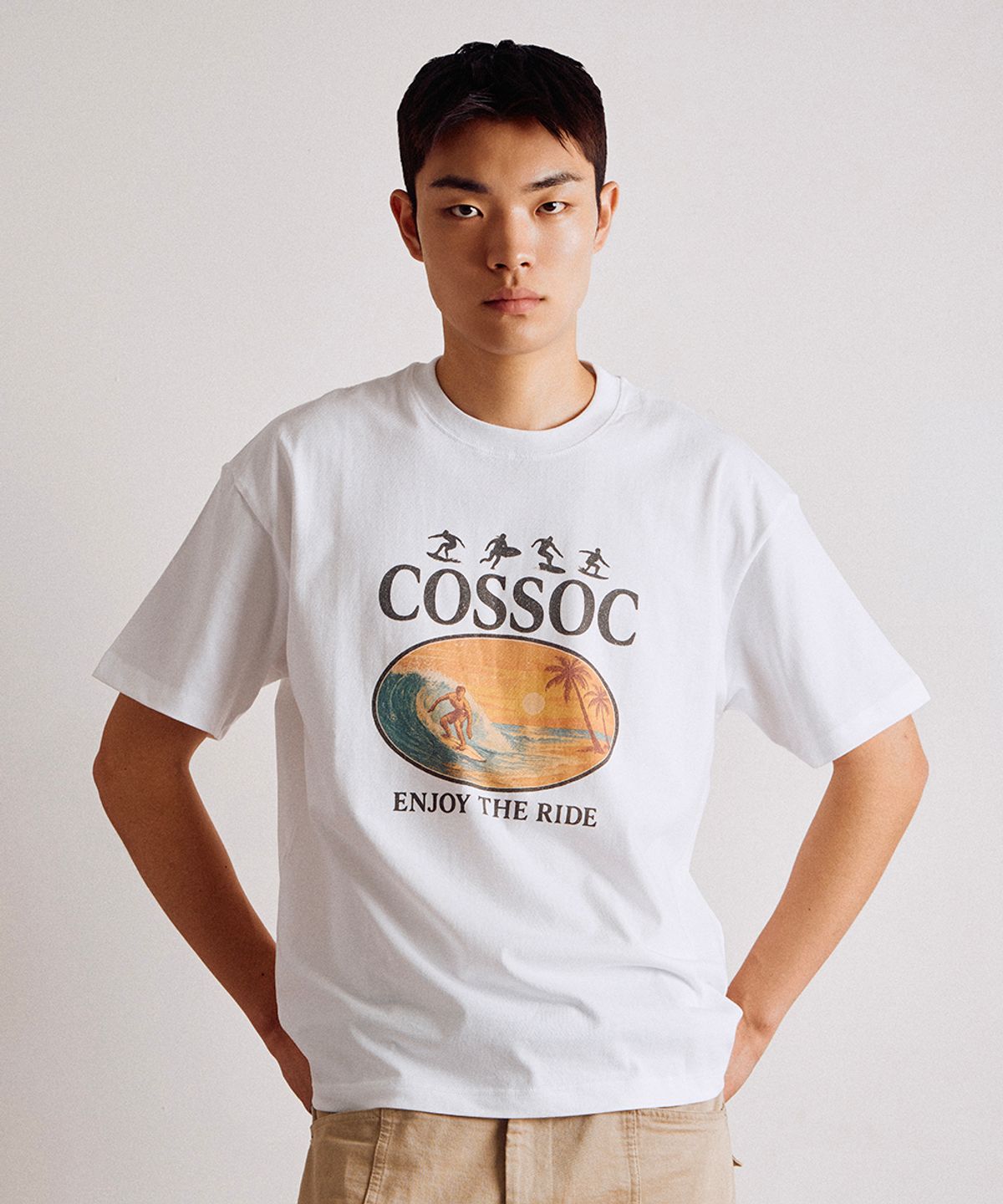 코소(COSO) 서프 라이드 그래픽 티셔츠 (WHITE)