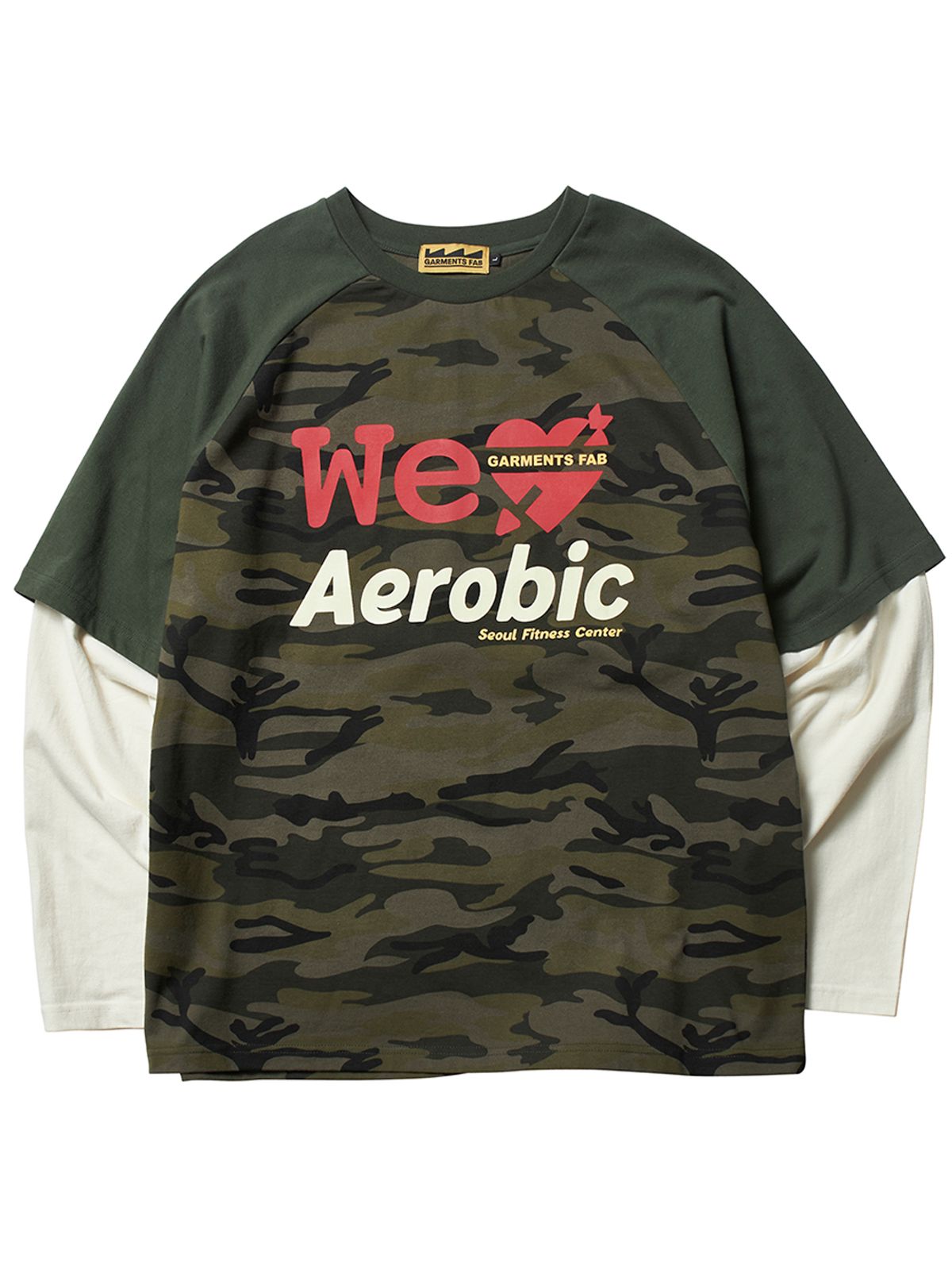 가먼츠팹(GARMENTS FAB) Camo Aerobic Layered Longsleeve (GREEN)