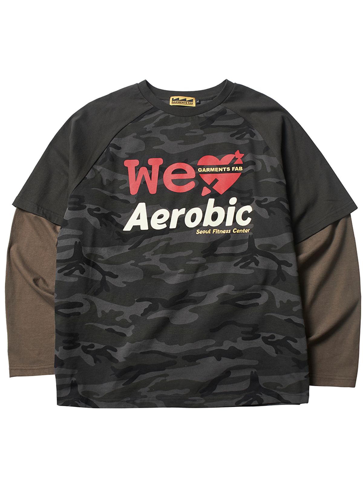 가먼츠팹(GARMENTS FAB) Camo Aerobic Layered Longsleeve (BLACK)