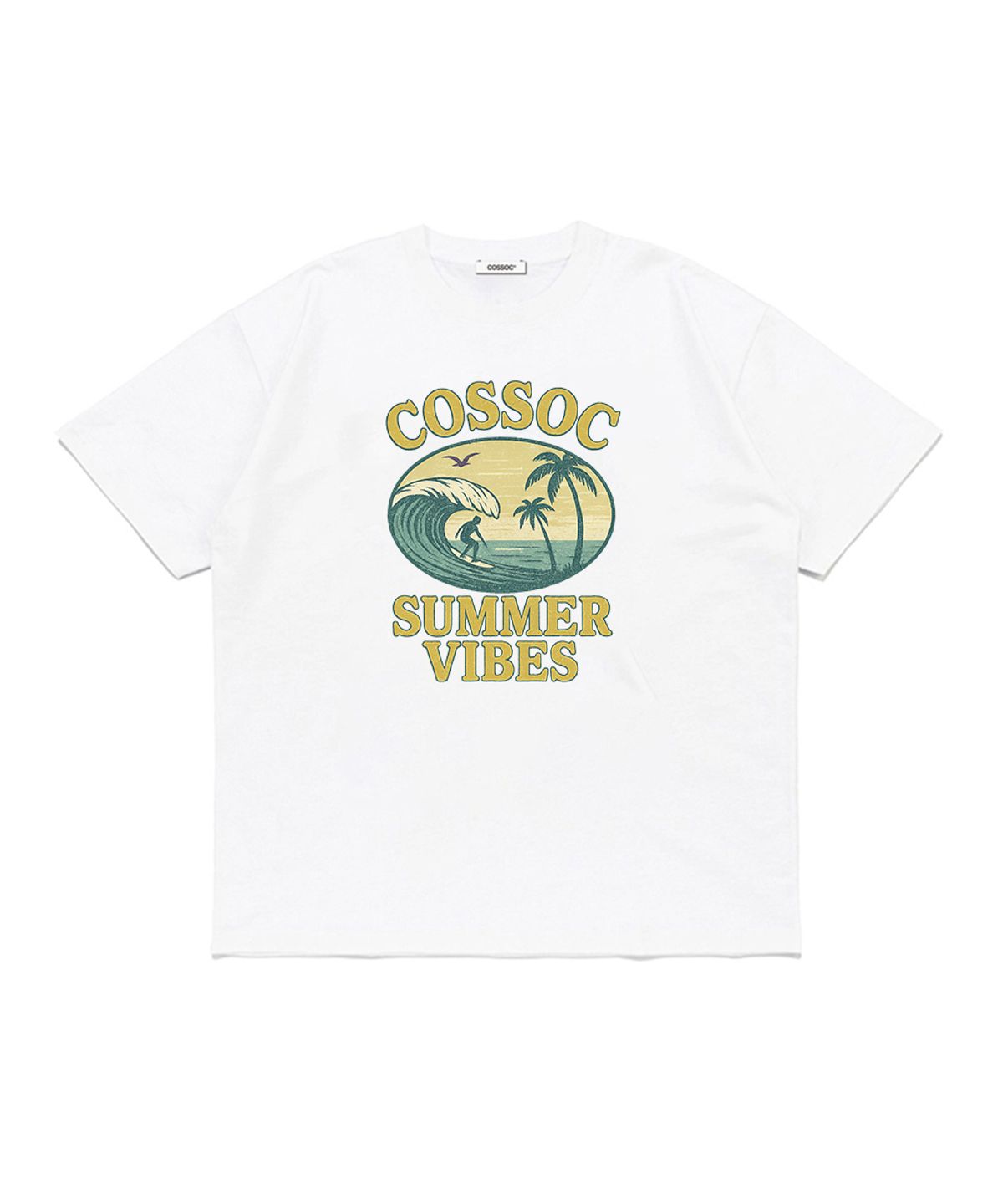 코소(COSO) 썸머 바이브 그래픽 티셔츠 (WHITE)