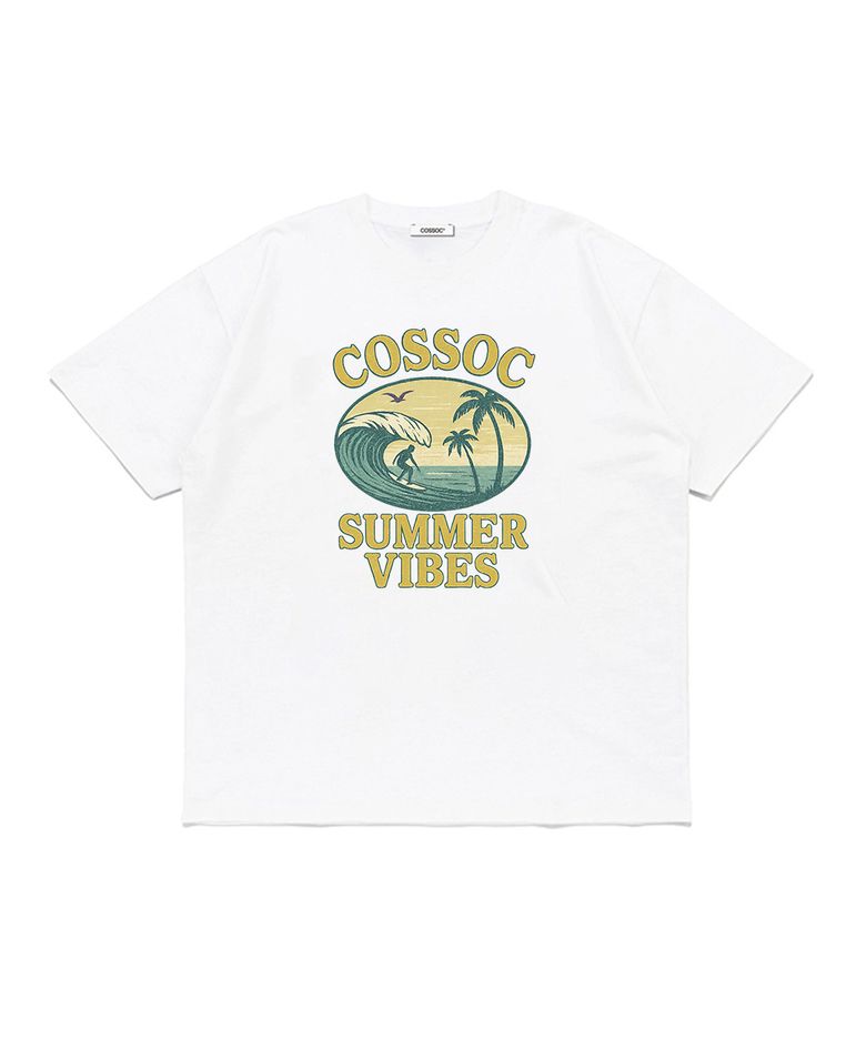 썸머 바이브 그래픽 티셔츠 (WHITE)