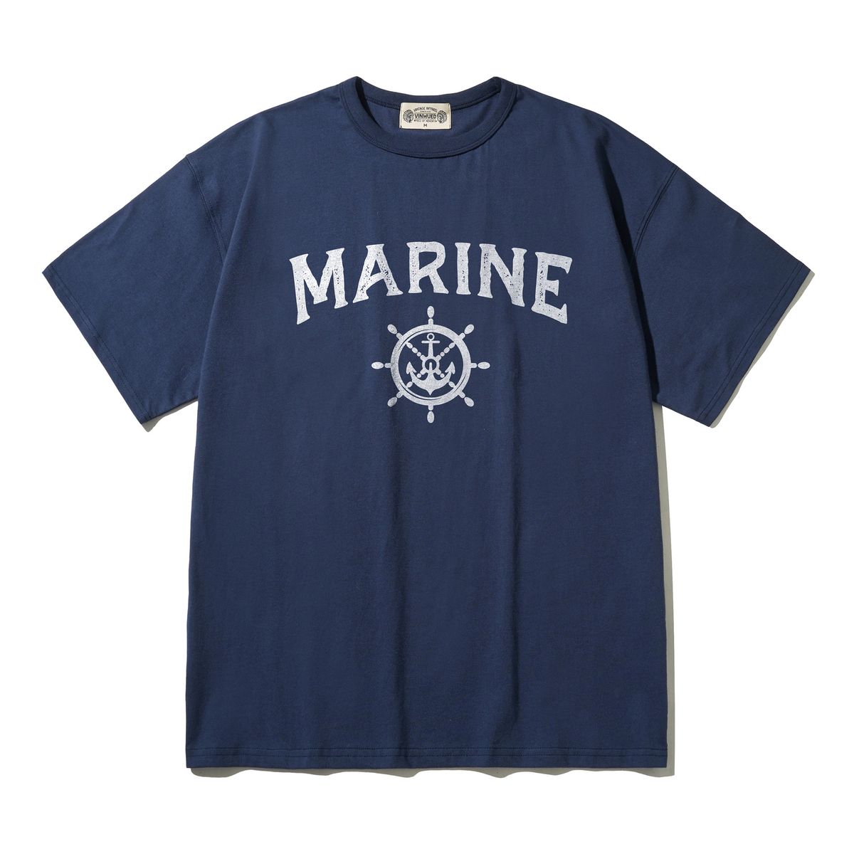빈웨드(VINWUED) MARINE 마린 빈티지네이비 세미오버핏 티셔츠