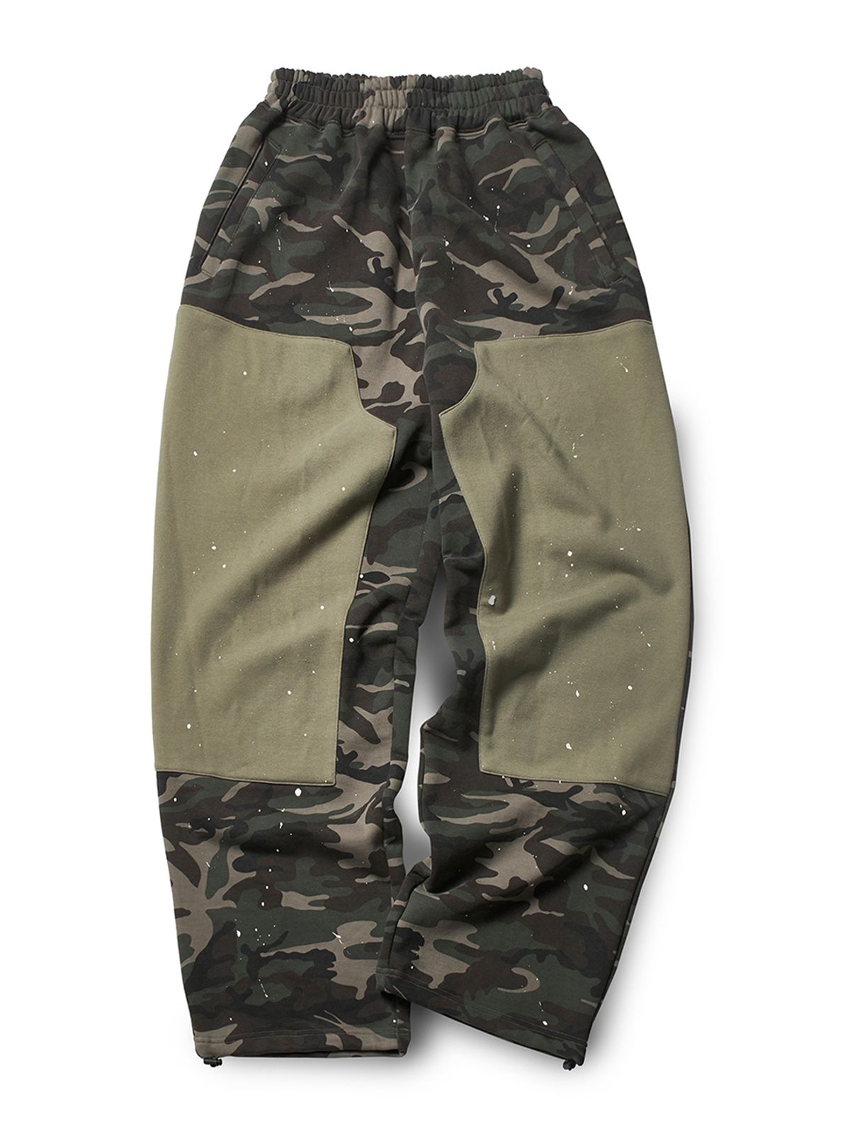 가먼츠팹(GARMENTS FAB) Camo Carpenter Painted Sweatpants (GREEN)