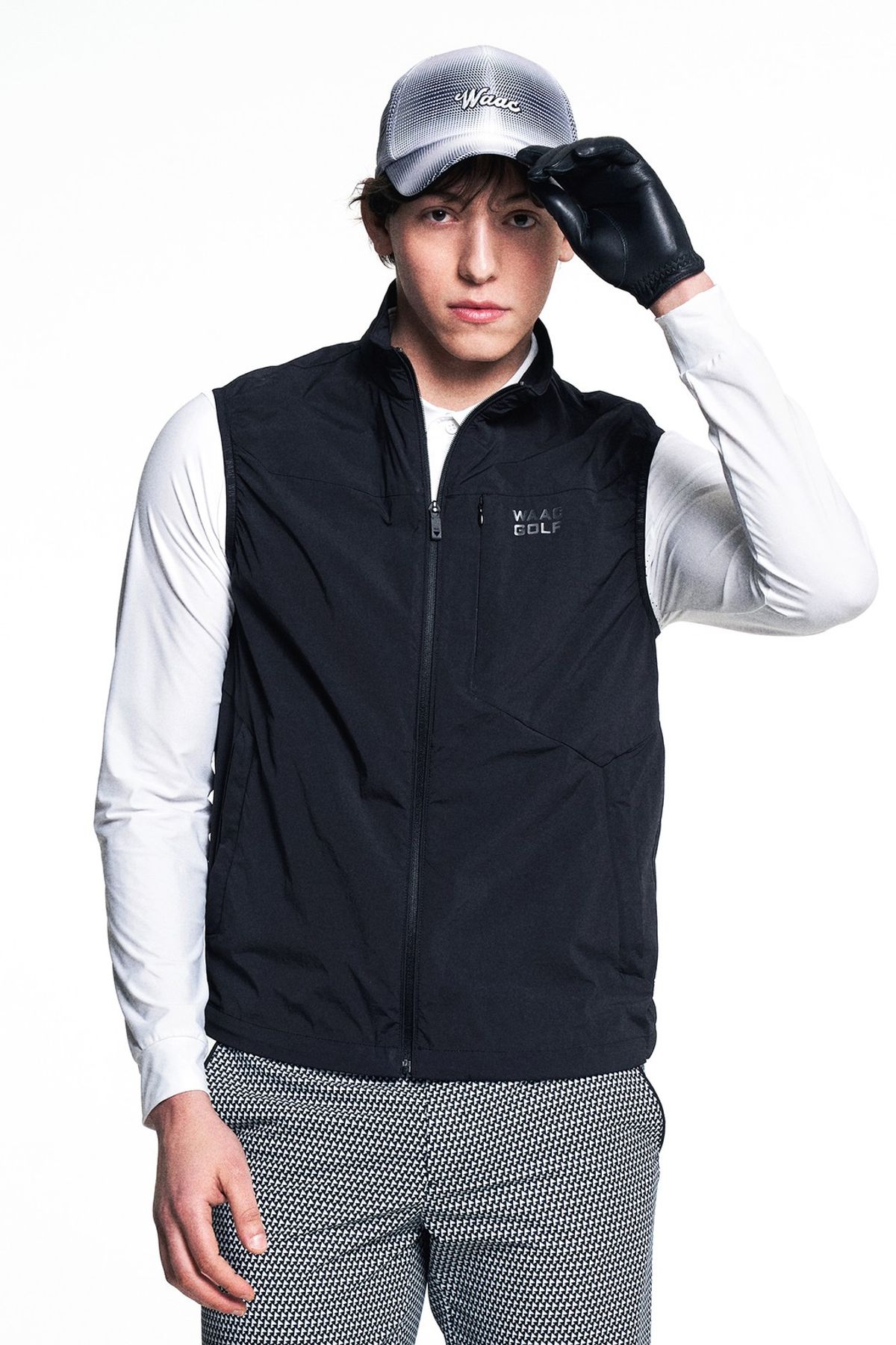 왁(WAAC) Men Players Full Zip Vest_WMVAM25200BKX