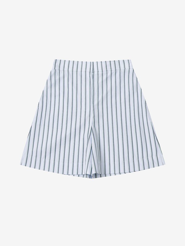 BACK LETTERING SHORTS_STRIPED FABRIC
