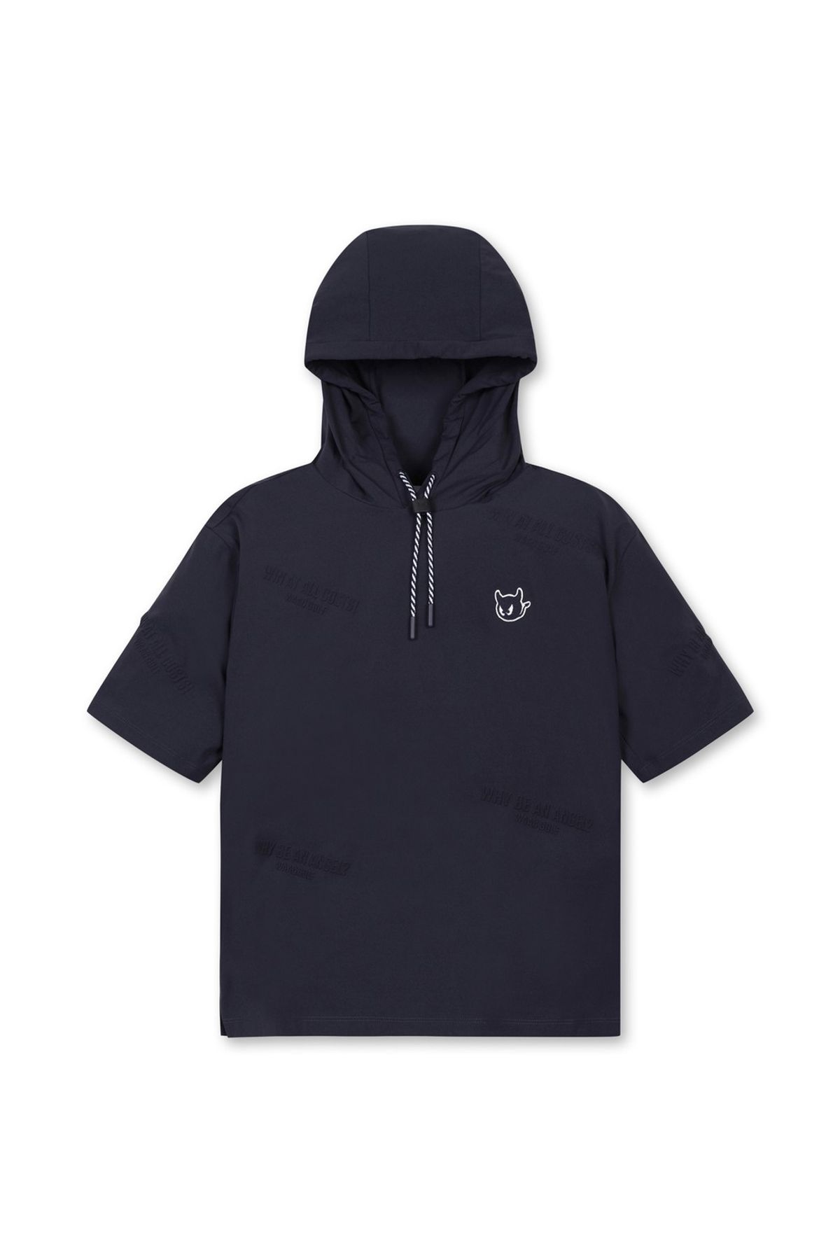 왁(WAAC) Women Emboss Logo Loose Fit Hoodie_WWTCM25209NYX