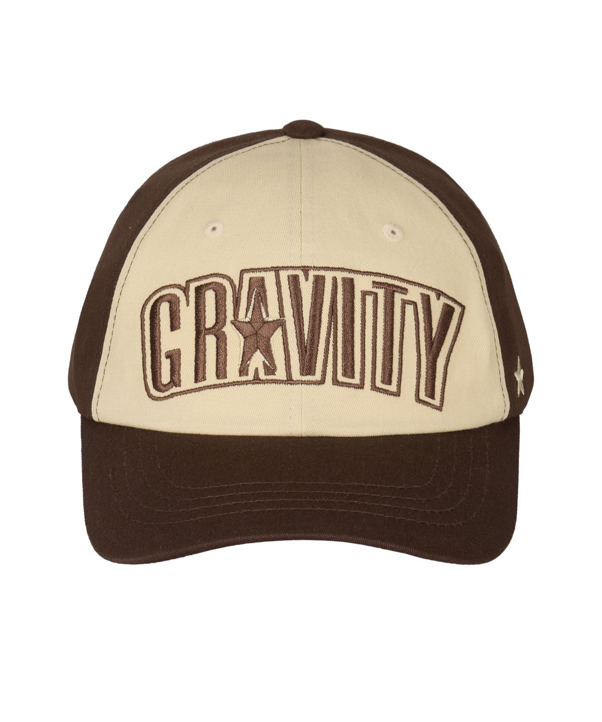 유어그래비티(YOURGRAVITY) STAR GRAVITY BALL CAP - Brown & Cream yellow