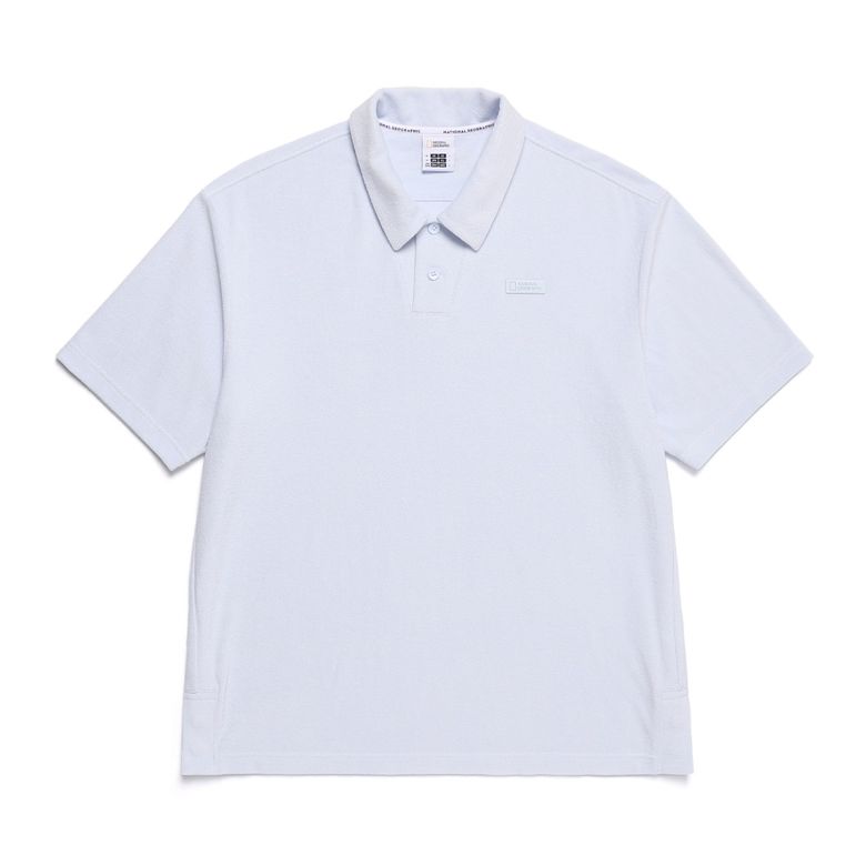 N252MTS480 테리 세미오버핏 카라 티셔츠 PALE BLUE