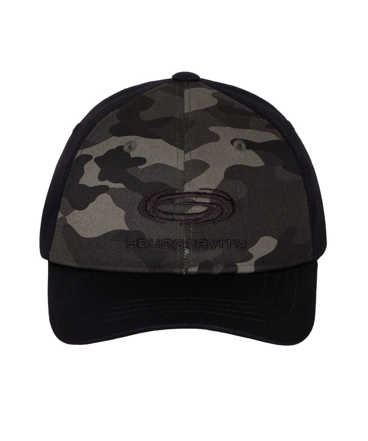 유어그래비티(YOURGRAVITY) GRAVITY HOLE LOGO BALL CAP - Black Camo