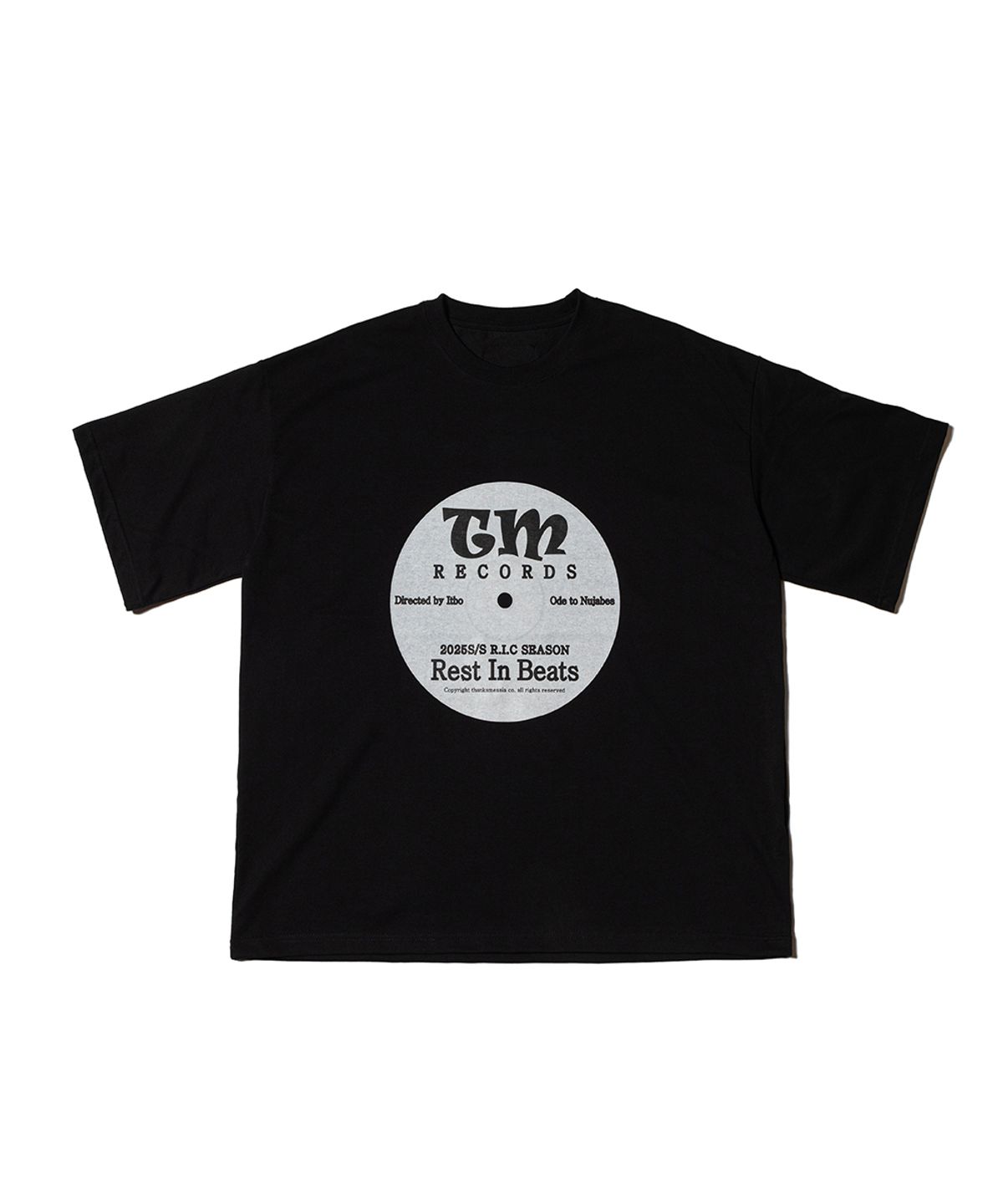 땡스메시아(THANKS MESSIA) RIB CD TSHIRT-BLACK
