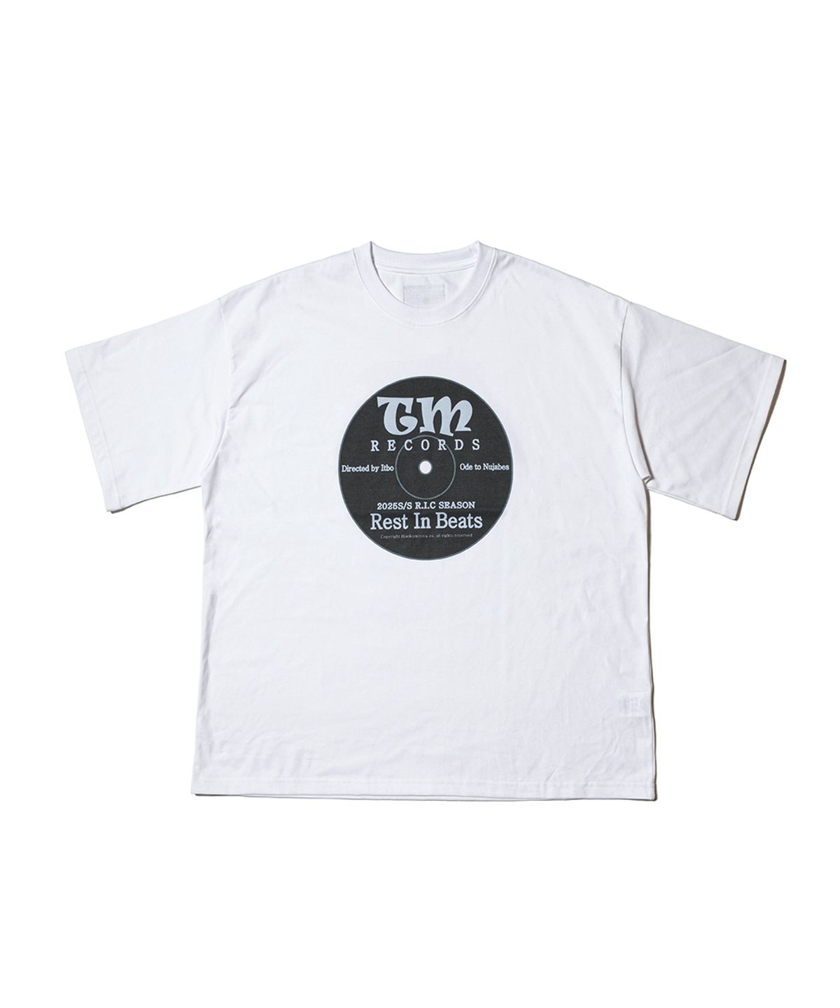 땡스메시아(THANKS MESSIA) RIB CD TSHIRT-WHITE