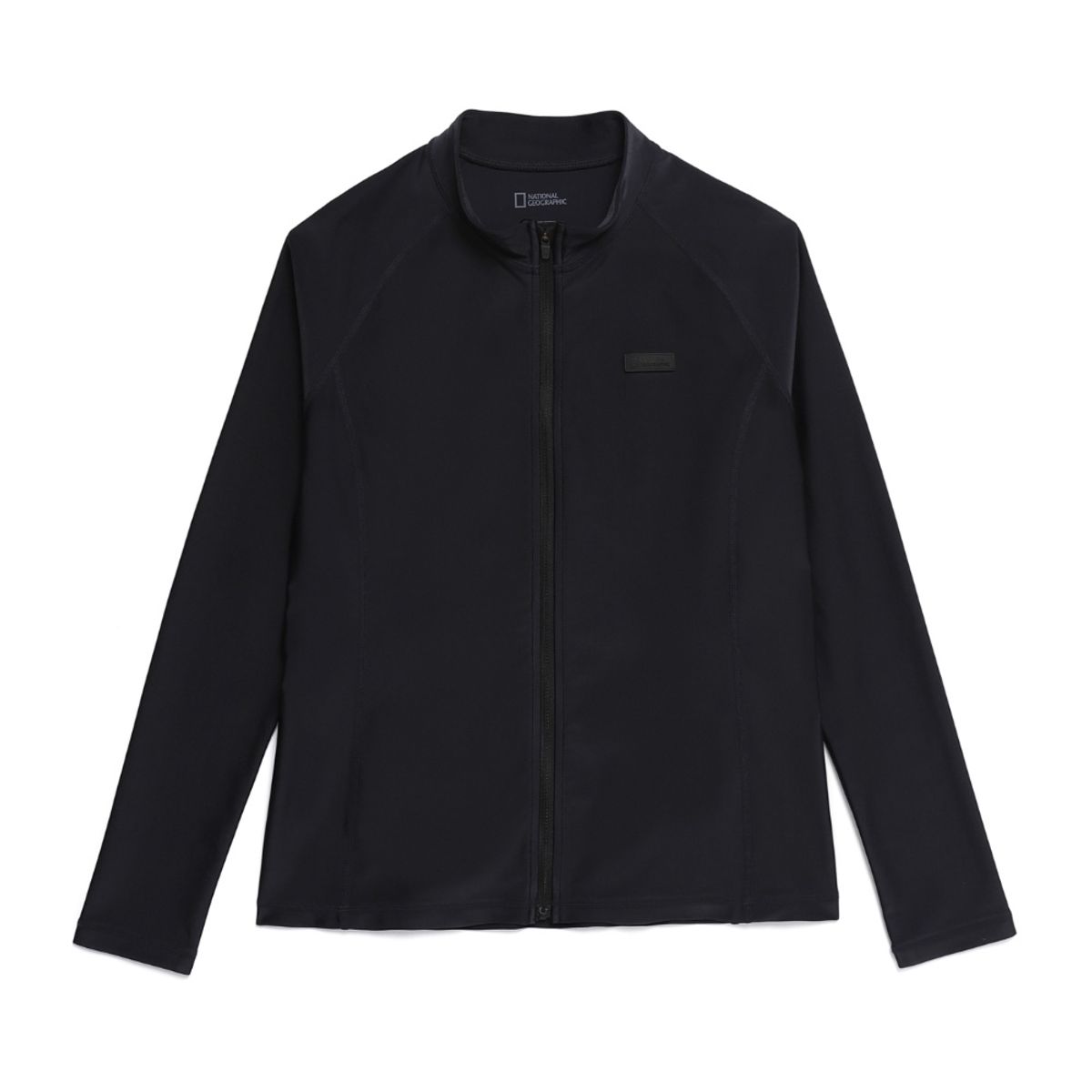 내셔널지오그래픽(NATIONALGEOGRAPHIC) N252WRG410 여성 베이직 집업 래쉬가드 CARBON BLACK