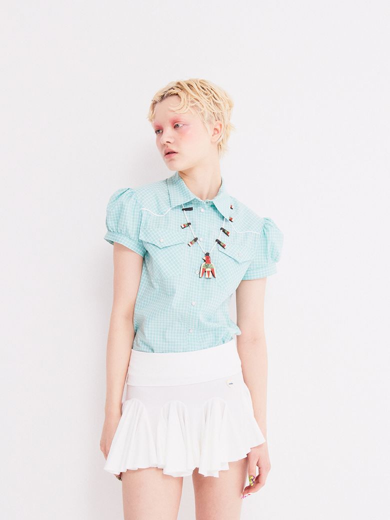 HEART MEDAL 2WAY HOOL SKIRT IVORY