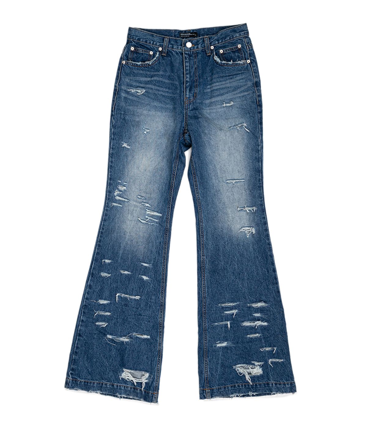 선데이오프클럽(SUNDAYOFFCLUB) `RAVAGE` Flared Denim - Washed Blue