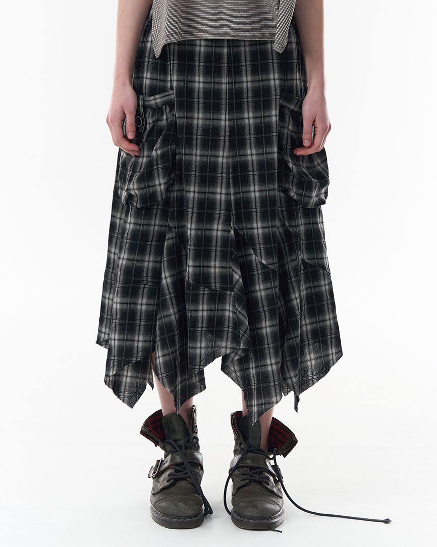 スカート [Pahisum] CHECK POCKET SKIRT MUSINSA | PAHISUM Check Pocket Skirt_Black