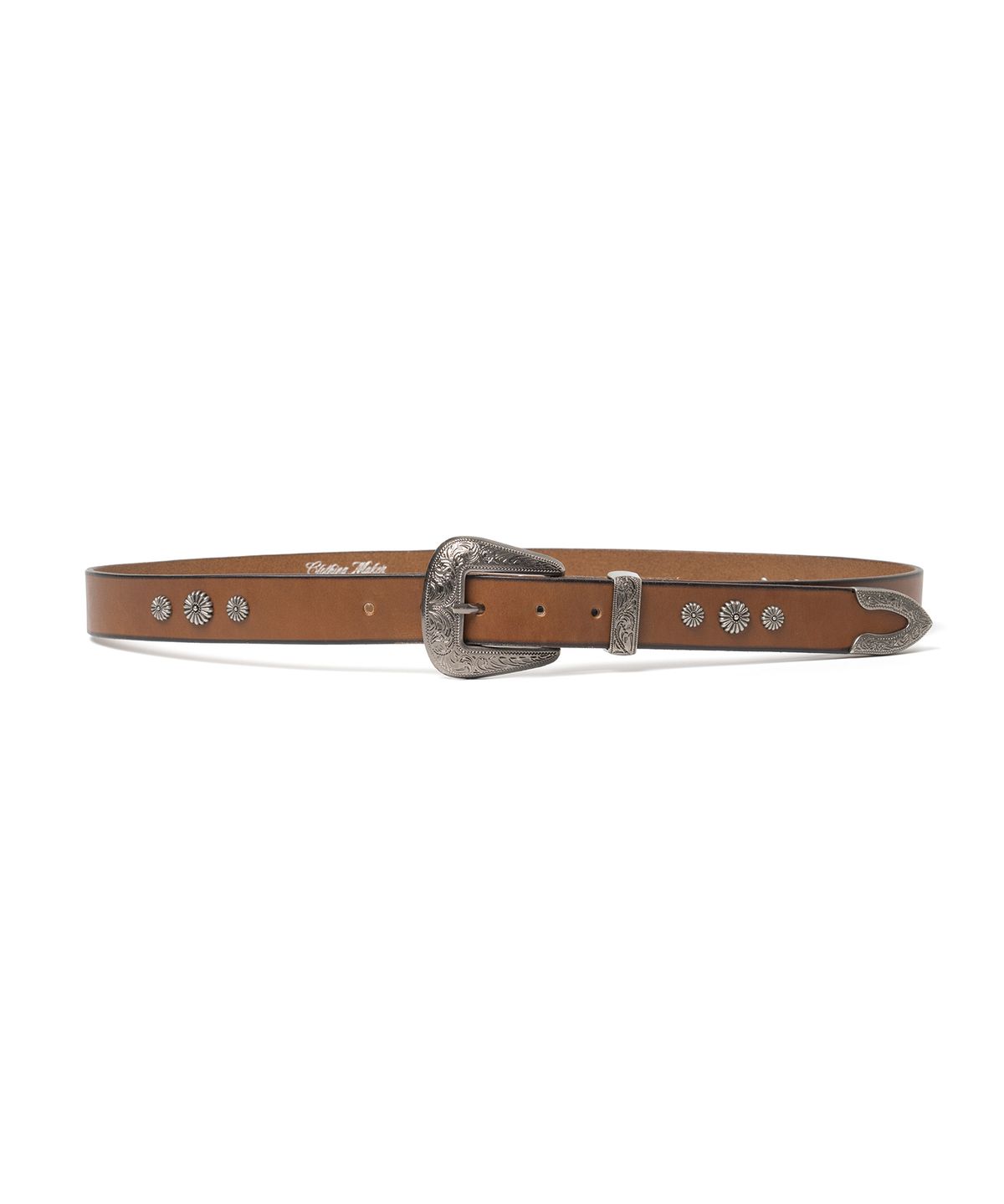 유니폼브릿지(UNIFORM BRIDGE) western leather belt brown