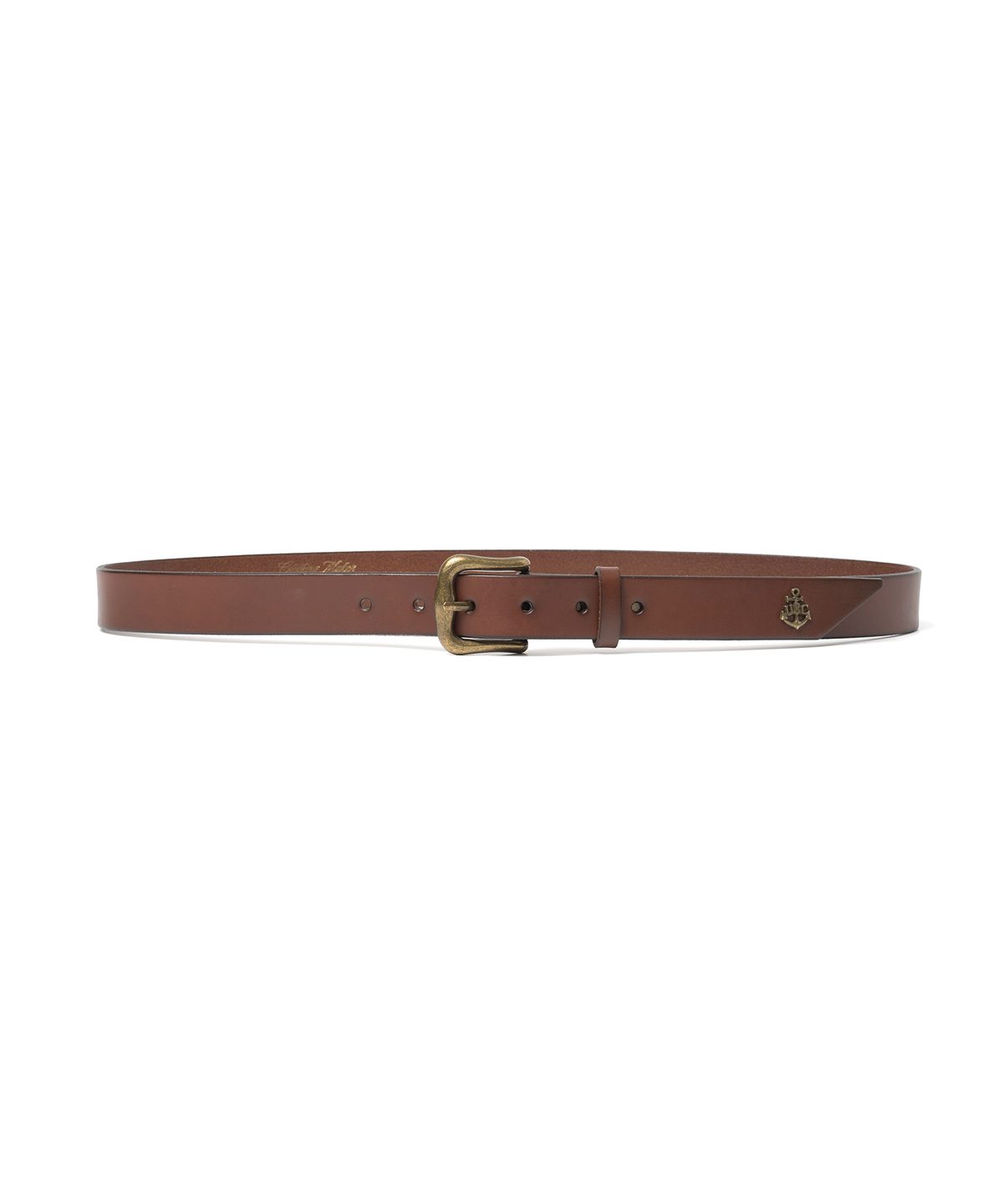 유니폼브릿지(UNIFORM BRIDGE) anchor leather belt brown