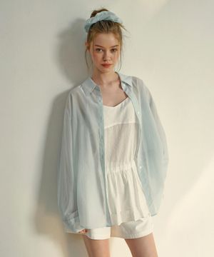 (woman) [스크런치 SET]  텐셀 ST 시어 셔츠_5Color