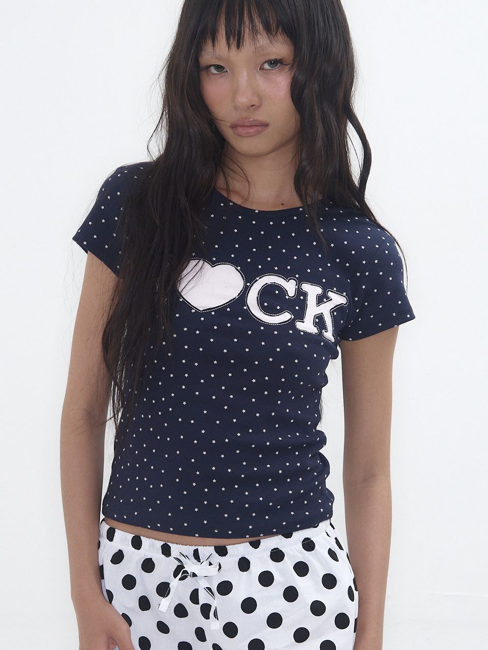 ★EXPIRED GIRL★ Rock Star Baby Tee MUSINSA | EXPIRED GIRL Rock Star Baby Tee Navy
