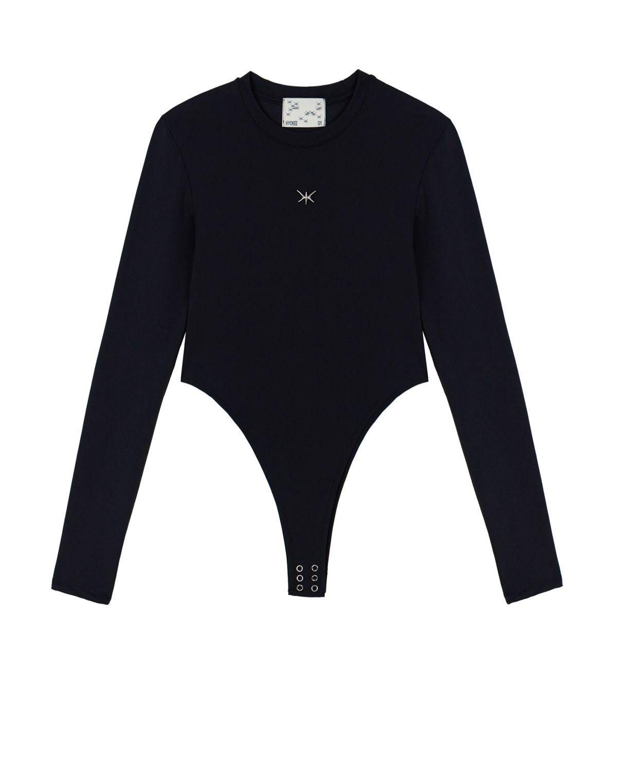 노 엑스트라 터치(NO EXTRA TOUCH) Contour Long Sleeve Body Suit (navy black) / 25SPJS001BK