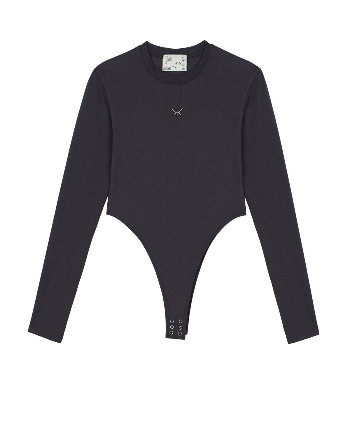 노 엑스트라 터치(NO EXTRA TOUCH) Contour Long Sleeve Body Suit (charcoal) / 25SPJS001CH