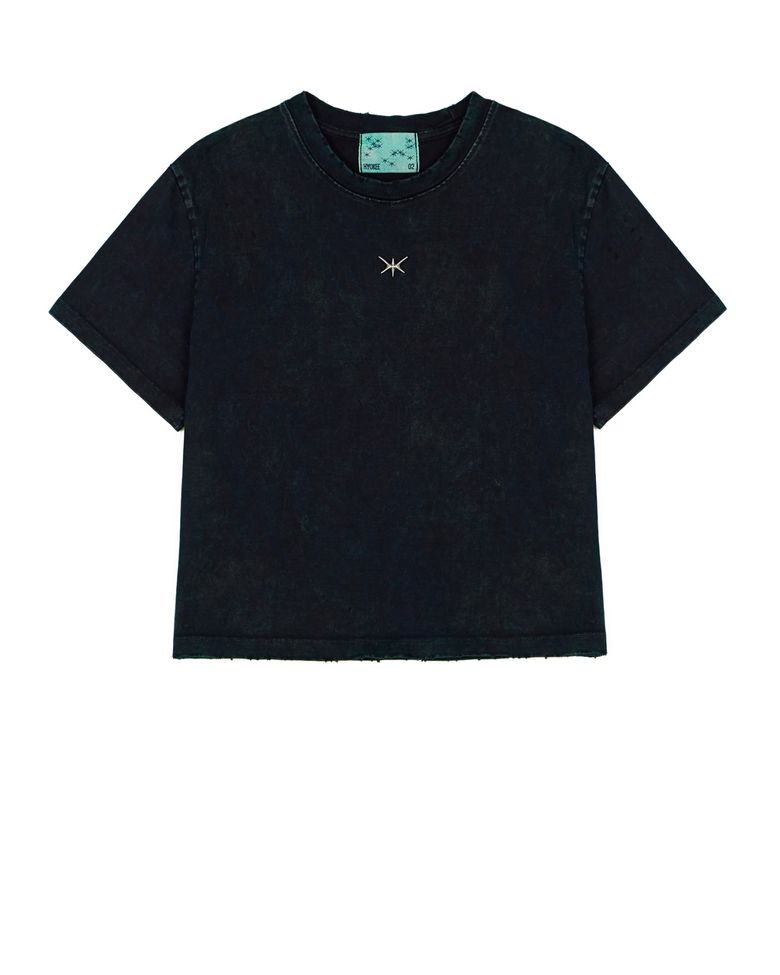 Vintage Dying Detail T-shirts (dark green) / 25SPTS001DG