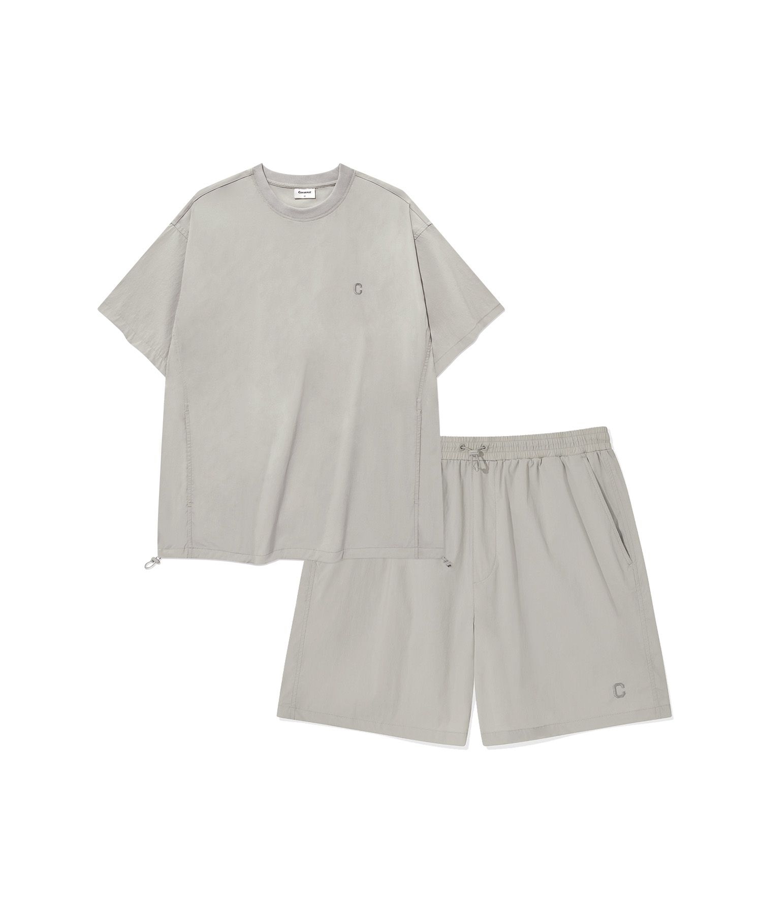 COVERNATのTech Nylon Basic T-Shirt 全3色 MUSINSA | COVERNAT [SET] Tech Nylon Basic T-shirt Light Gray