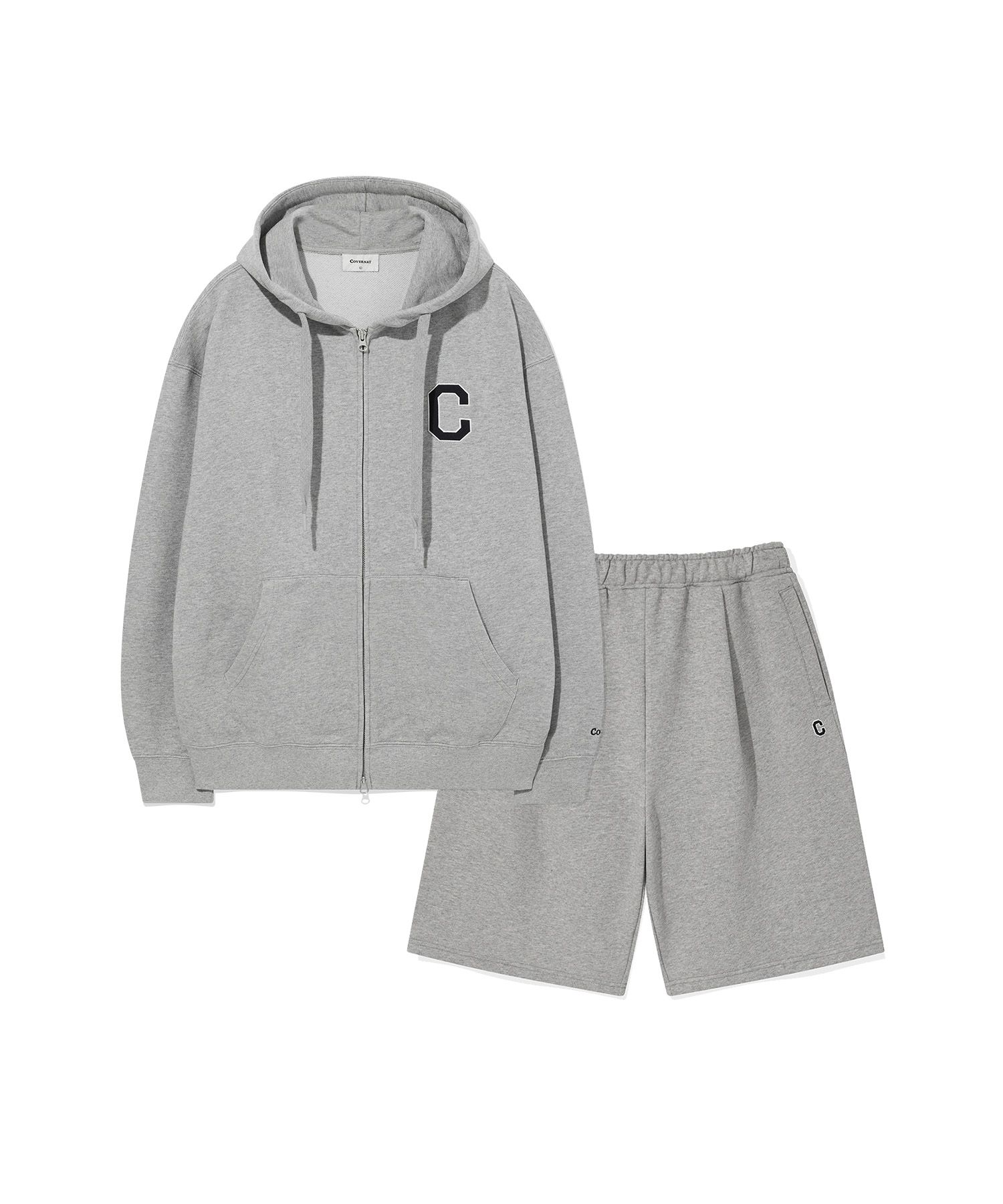 MUSINSA | COVERNAT [SET] C Logo Hoodie Melange Gray