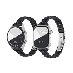 슬림 아크릴 스플래터 애플워치 스트랩 3 울트라 3 SE2 갤럭시워치 6 호환 밴드 - 다크 나이트
