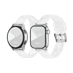 타임플릭 글래스 자개 애플워치 스트랩 3 울트라 3 SE2 갤럭시워치 6 호환 밴드 - 샤인 스노우