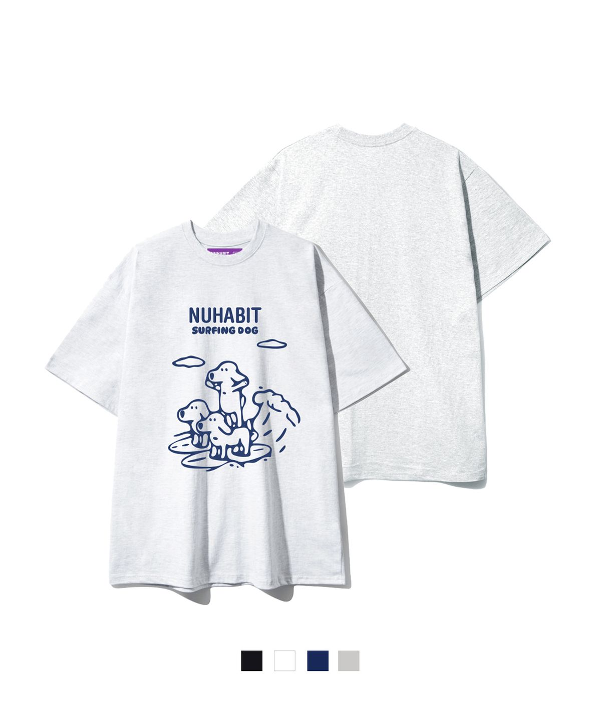 뉴해빗(NUHABIT) N/H SURFING DOG 오버핏 반팔 (SOS2-5NH1338)