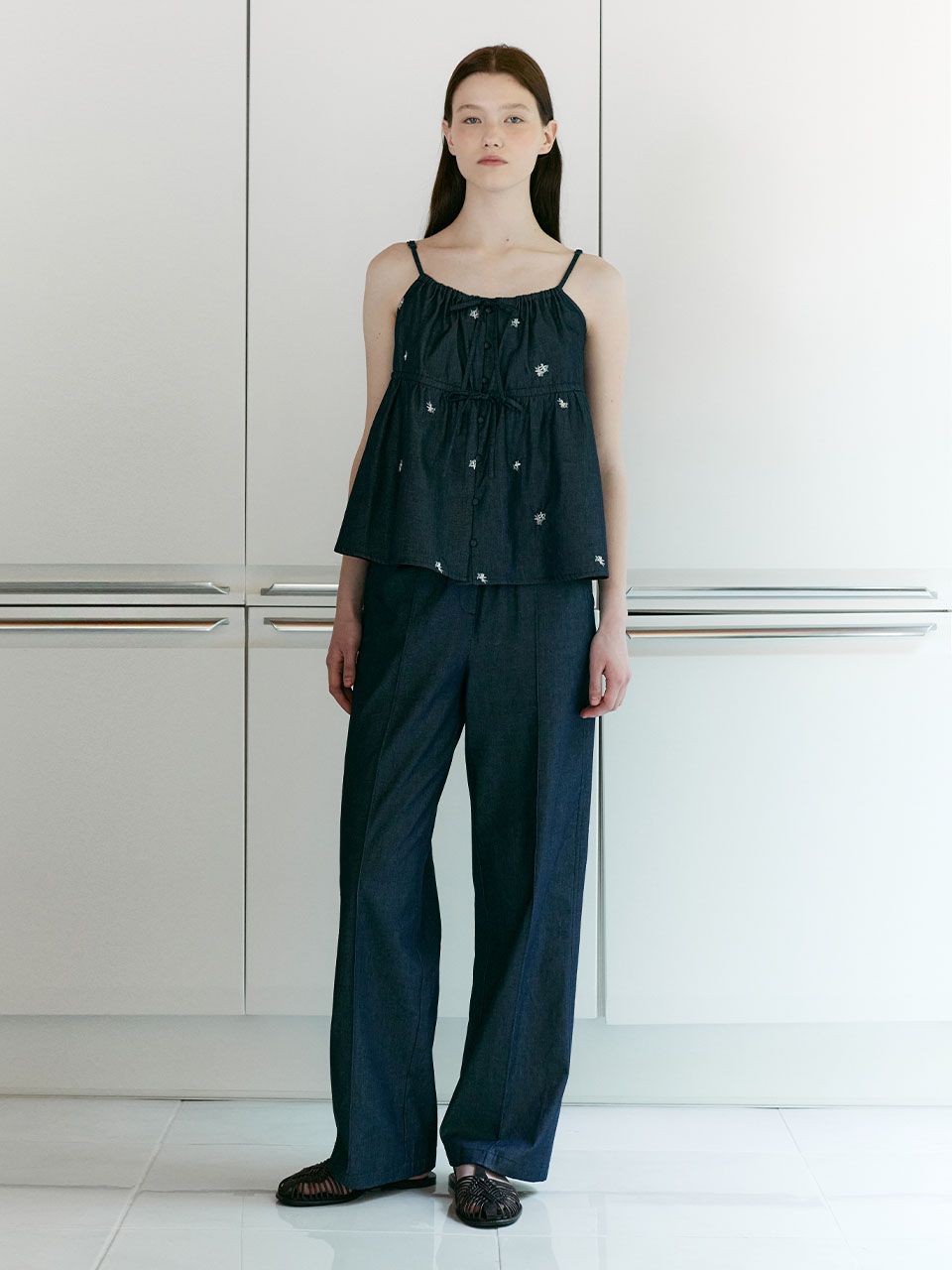 MUSINSA | VOCAVACA [SET] Flower Pattern Sleeveless & Banding