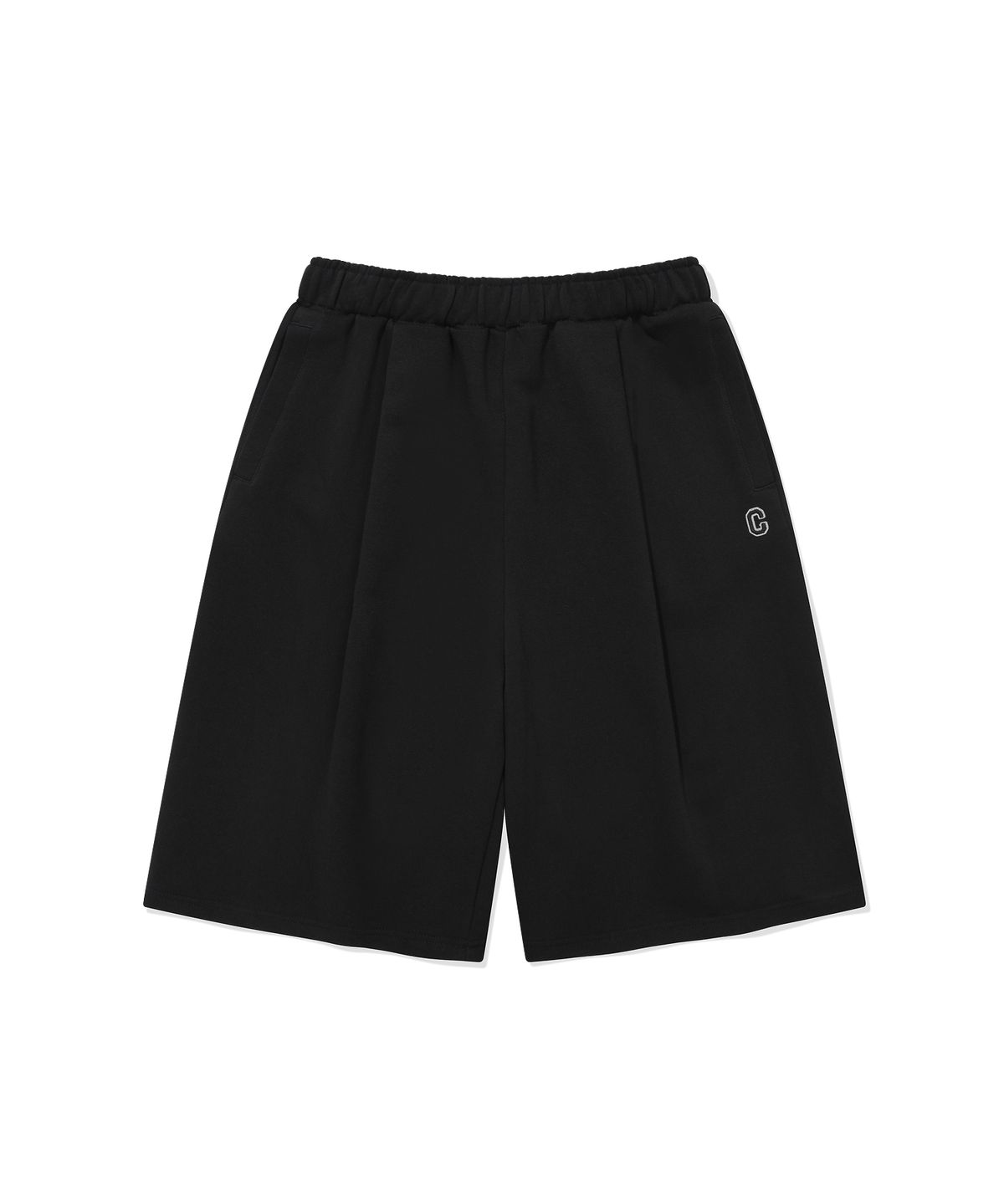 커버낫(COVERNAT) 버뮤다 C 로고 스웻 쇼츠 Black