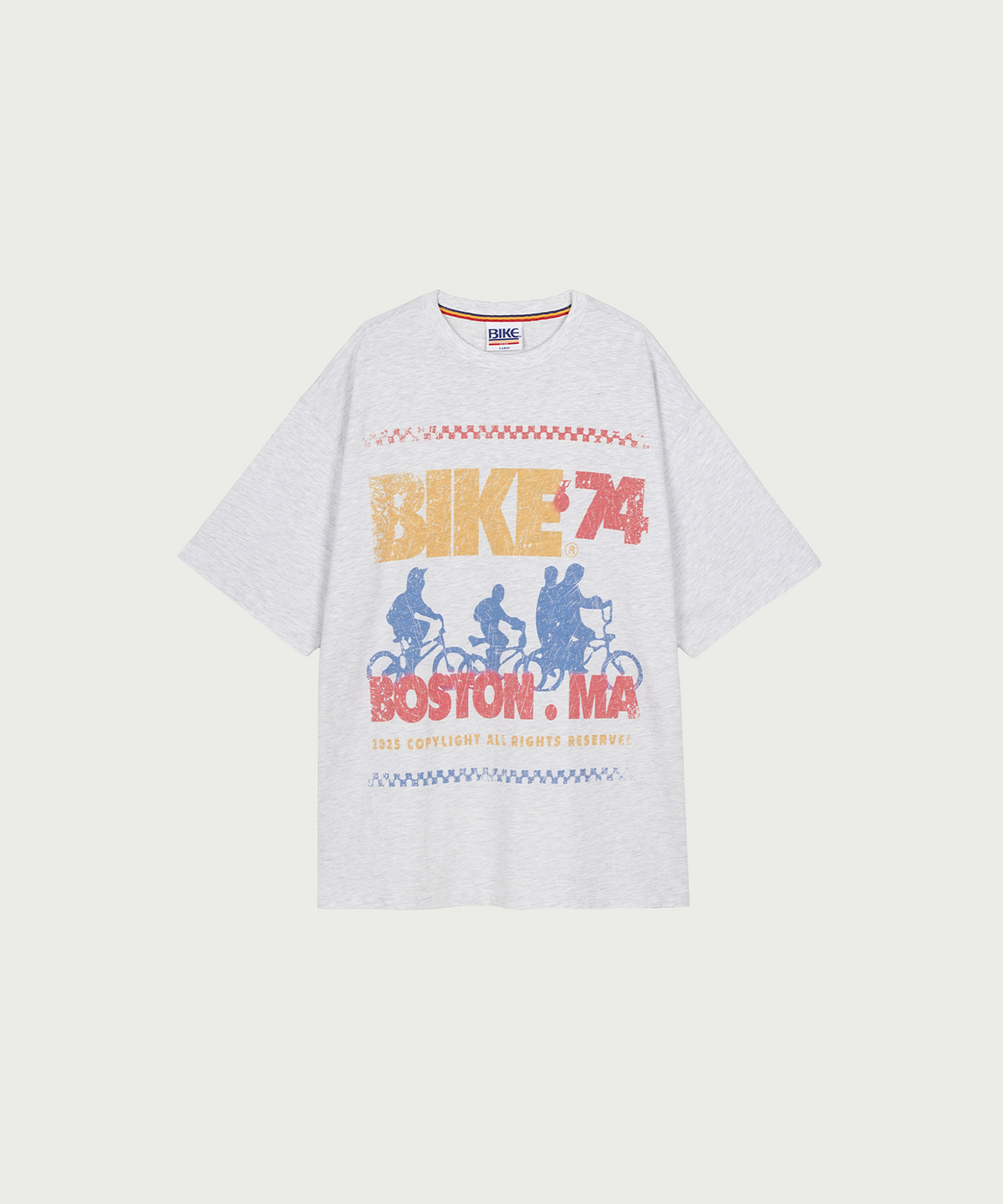 바이크(BIKE) 스키드 마크 티셔츠 그레이