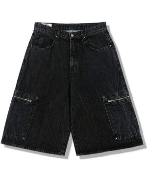 지퍼 카고 버뮤다 팬츠