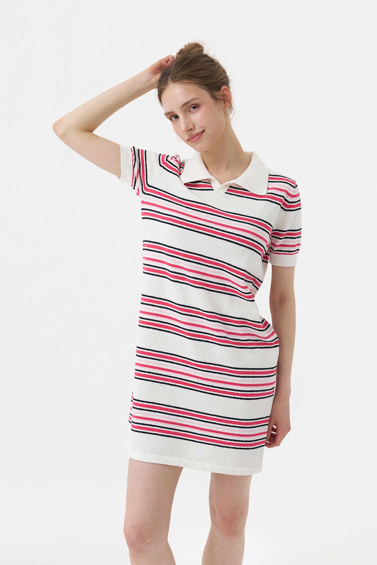 아코디코(ACODICO) Marine Stripe Knit Dress
