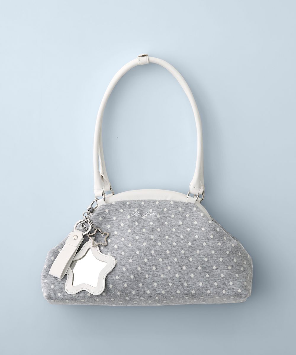 ●Bad Blue● Dot Cozy Dumpling Bag (Gray) Dot Cozy Dumpling Bag Gray