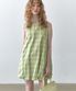 Puff check dress_green