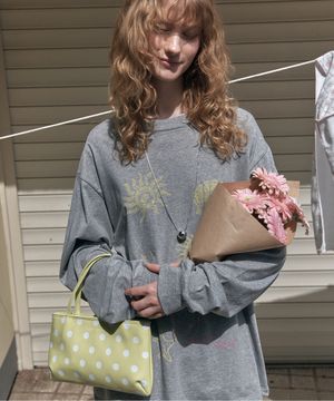 Summer vacation long sleeve tee_melange gray