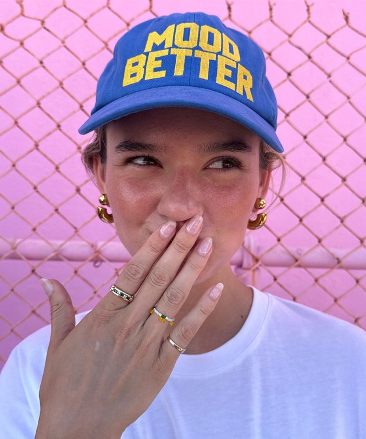 무드베러(MOODBETTER) LOGO BALL CAP BLUE