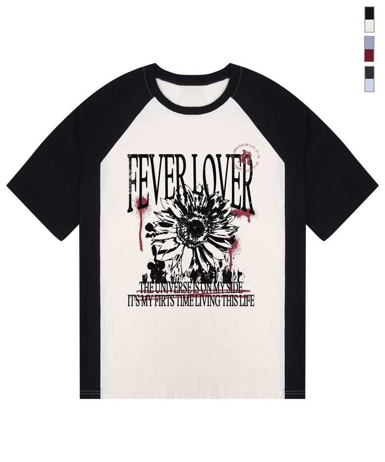 [UNISEX]FEVER LOVER 래글런 반팔티_3color
