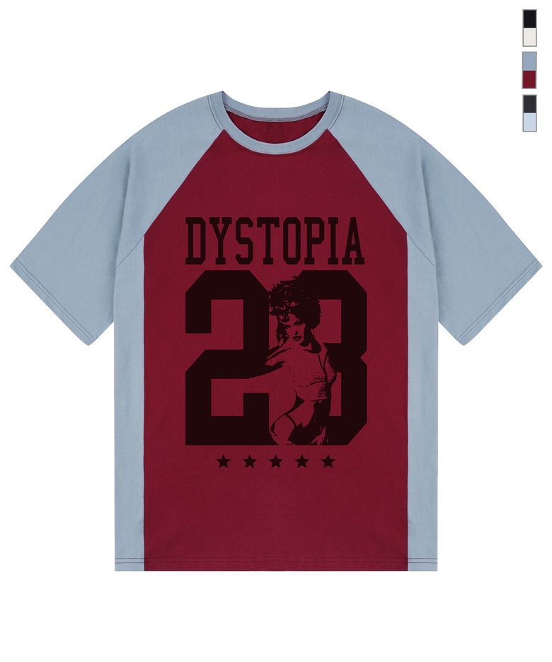 [UNISEX]DYSTOPIA 래글런 반팔티_3color