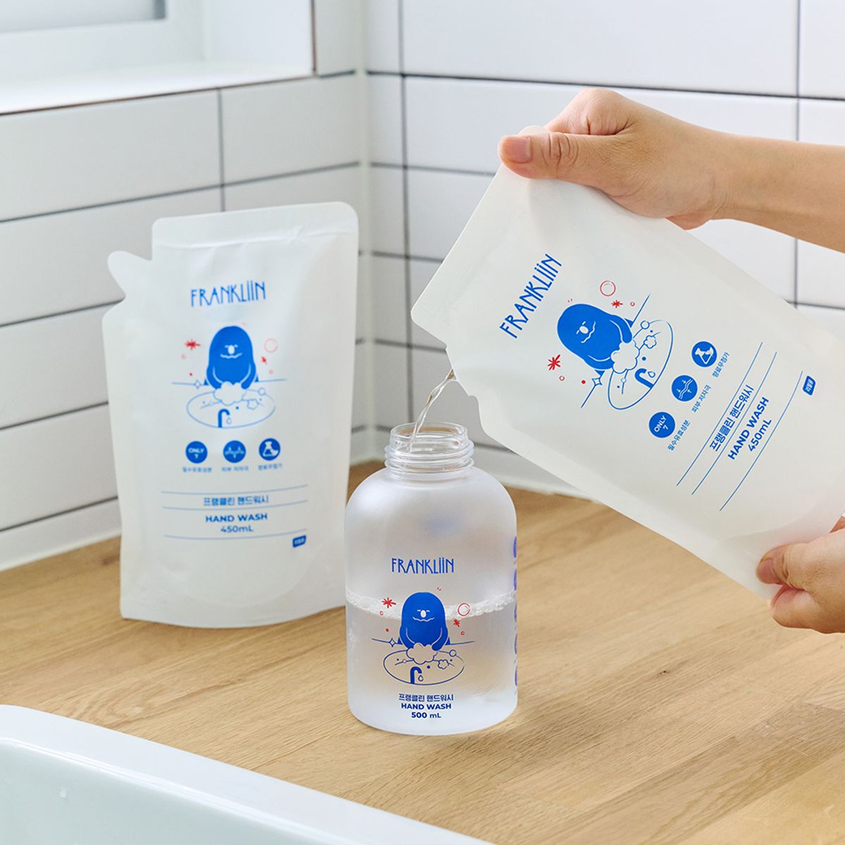 프랭클린(FRANKLIIN) 아기 핸드워시 리필 450ml 거품형