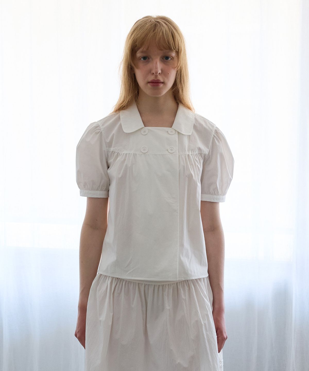 펀프롬펀(FUNFROMFUN) Memoir Blouse, White