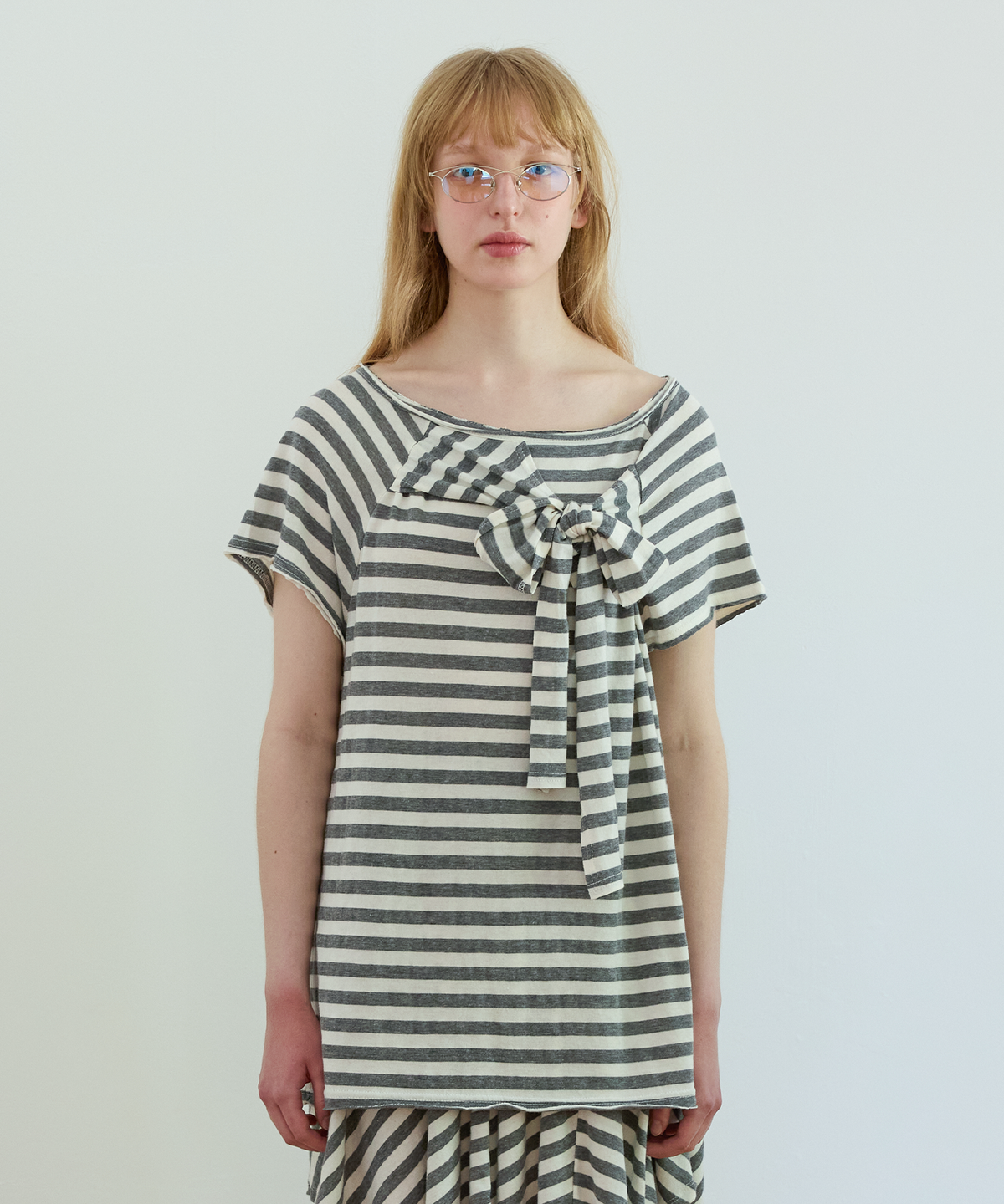 펀프롬펀(FUNFROMFUN) Lazy Bow Top, Grey