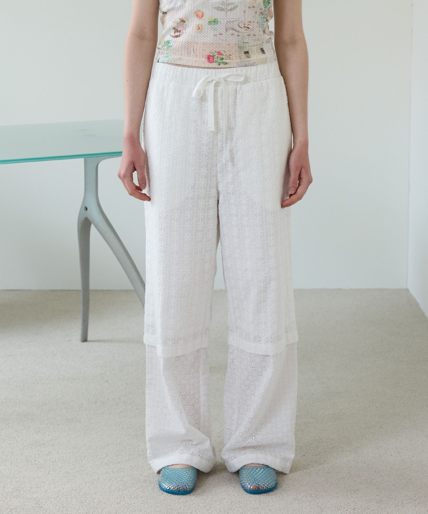 ★FUNFROMFUN★ Double Lace Pants MUSINSA | FUNFROMFUN Double Lace Pants, White